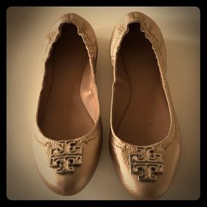 Tory Burch Rose Gold Ballet Flat